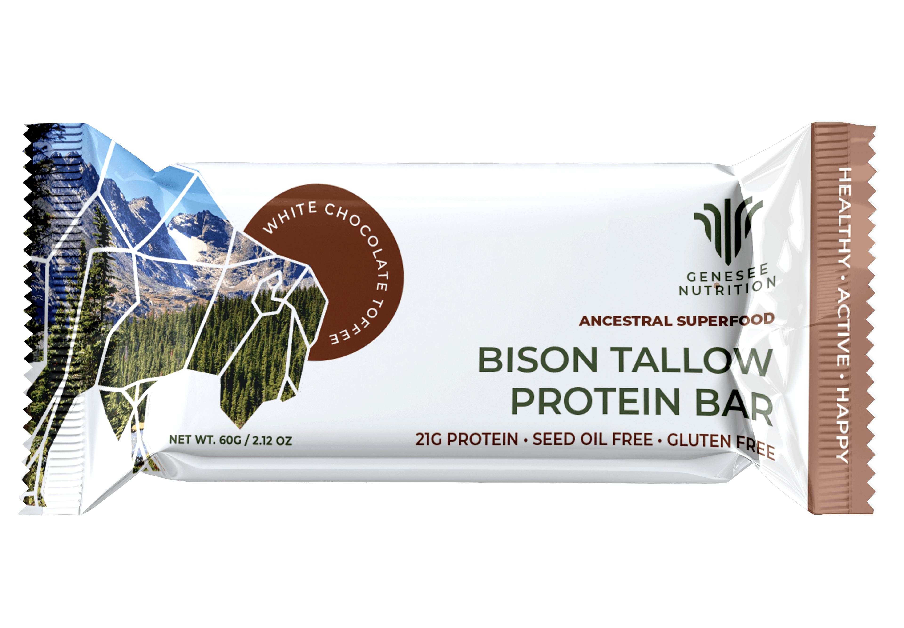 White Chocolate Toffee Bison Tallow Protein Bar