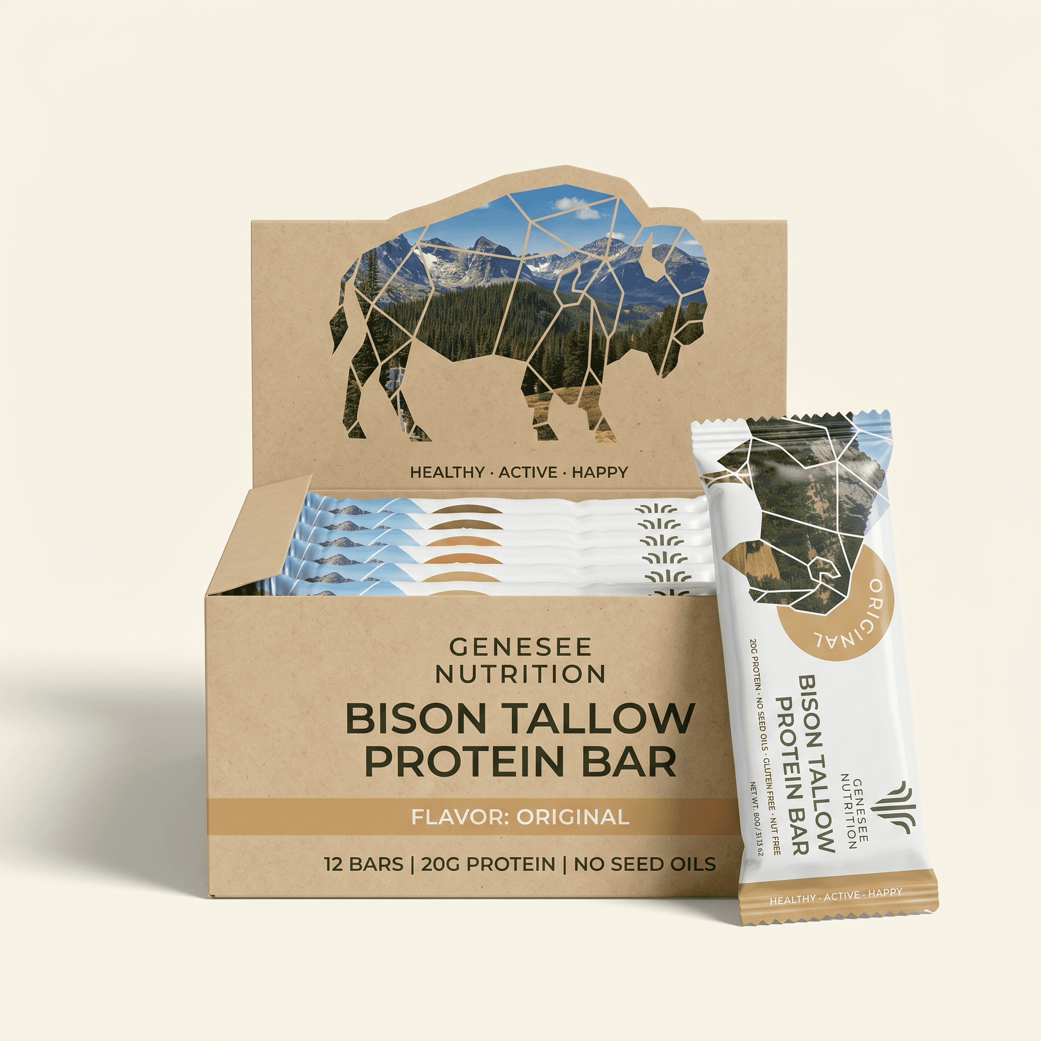 Bison Original Protein Bar — 12-Pack