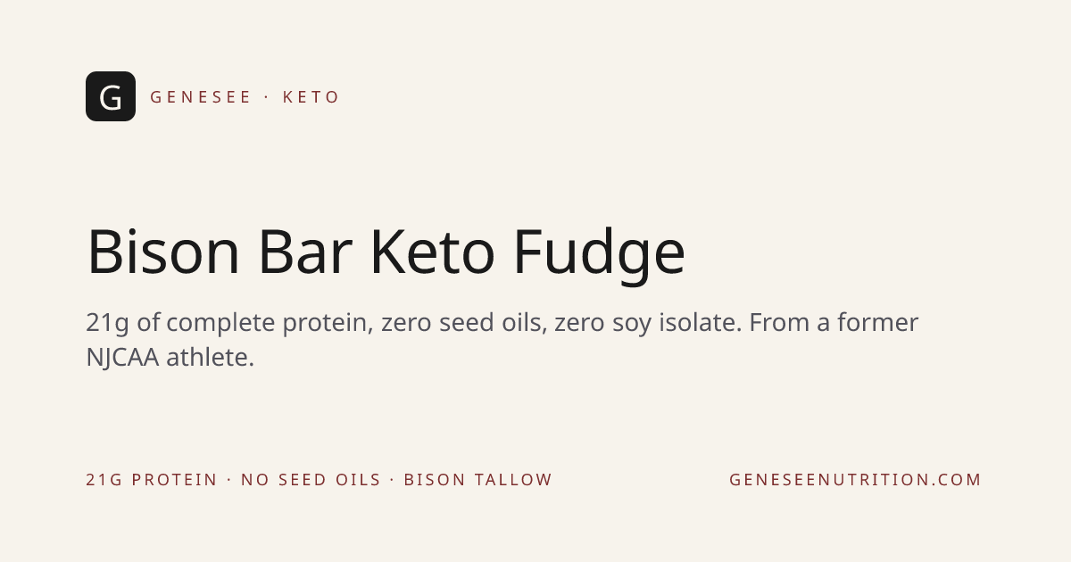 Bison Bar Keto Fudge — Genesee Nutrition
