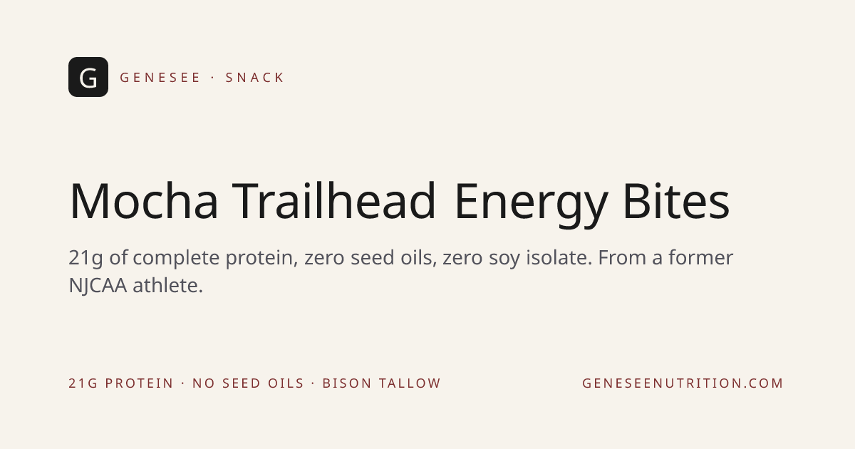 Mocha Trailhead Energy Bites — Genesee Nutrition